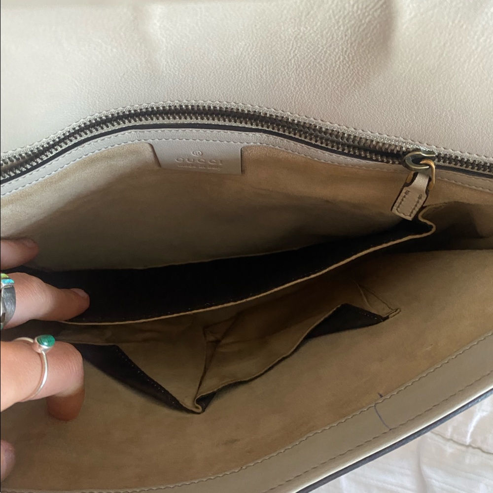 Gucci Neutral Bright Bit Python Embossed Leather … - image 6